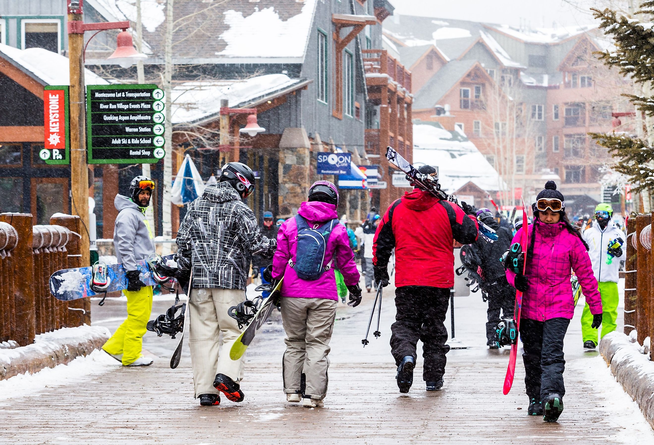 Downtown Keystone, Colorado, during a snow storm. Image Credit Arina P Habich via Shutterstock.