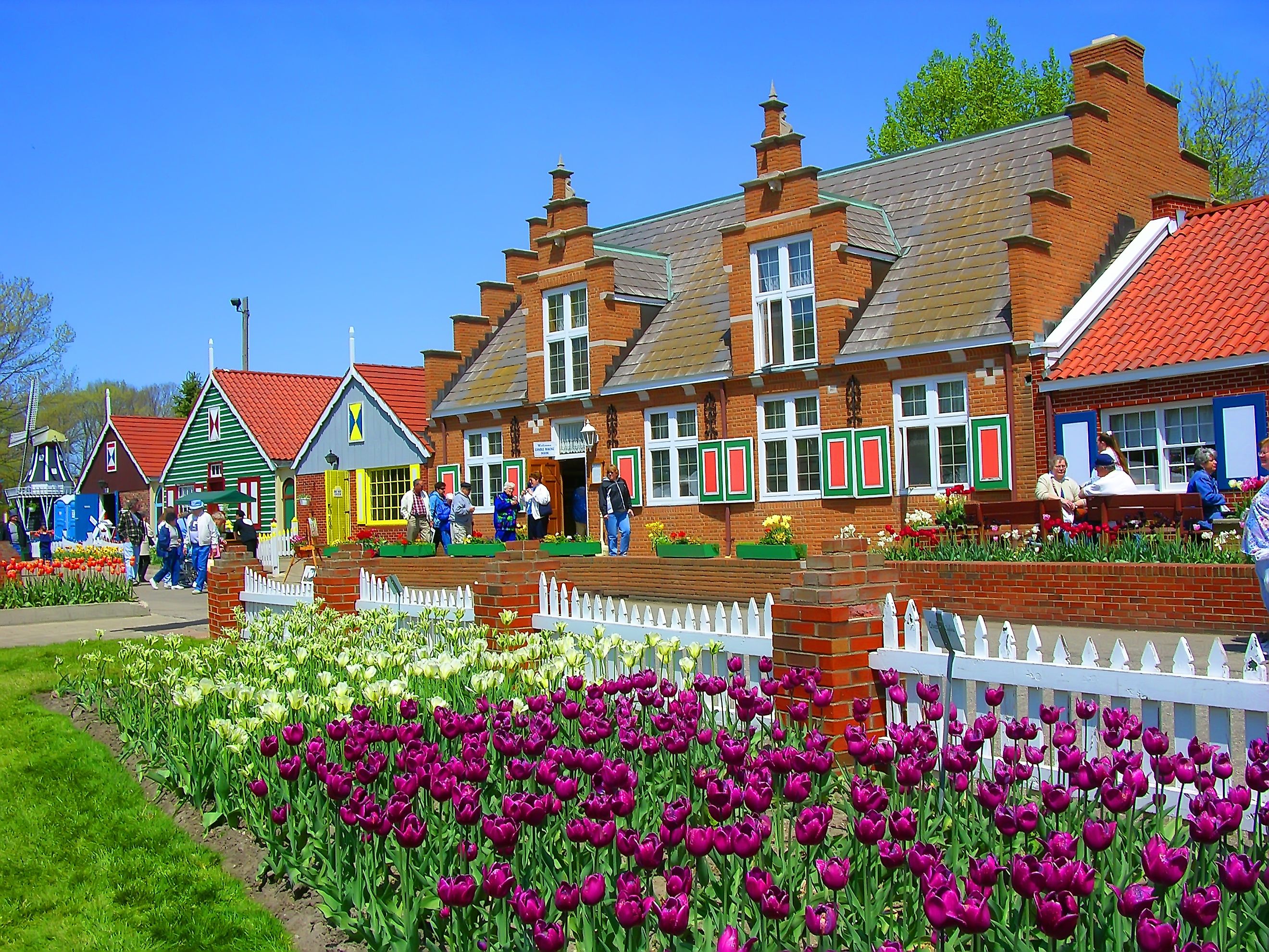 Holland, Michigan Tulip Festival in the spring, via Dennis MacDonald / Shutterstock.com