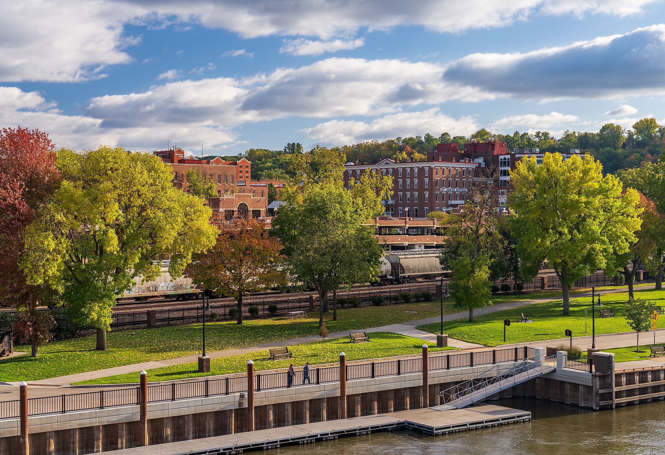 View of the harbor in Red Wing, Minnesota. Editorial credit: Steve Heap / Shutterstock.com