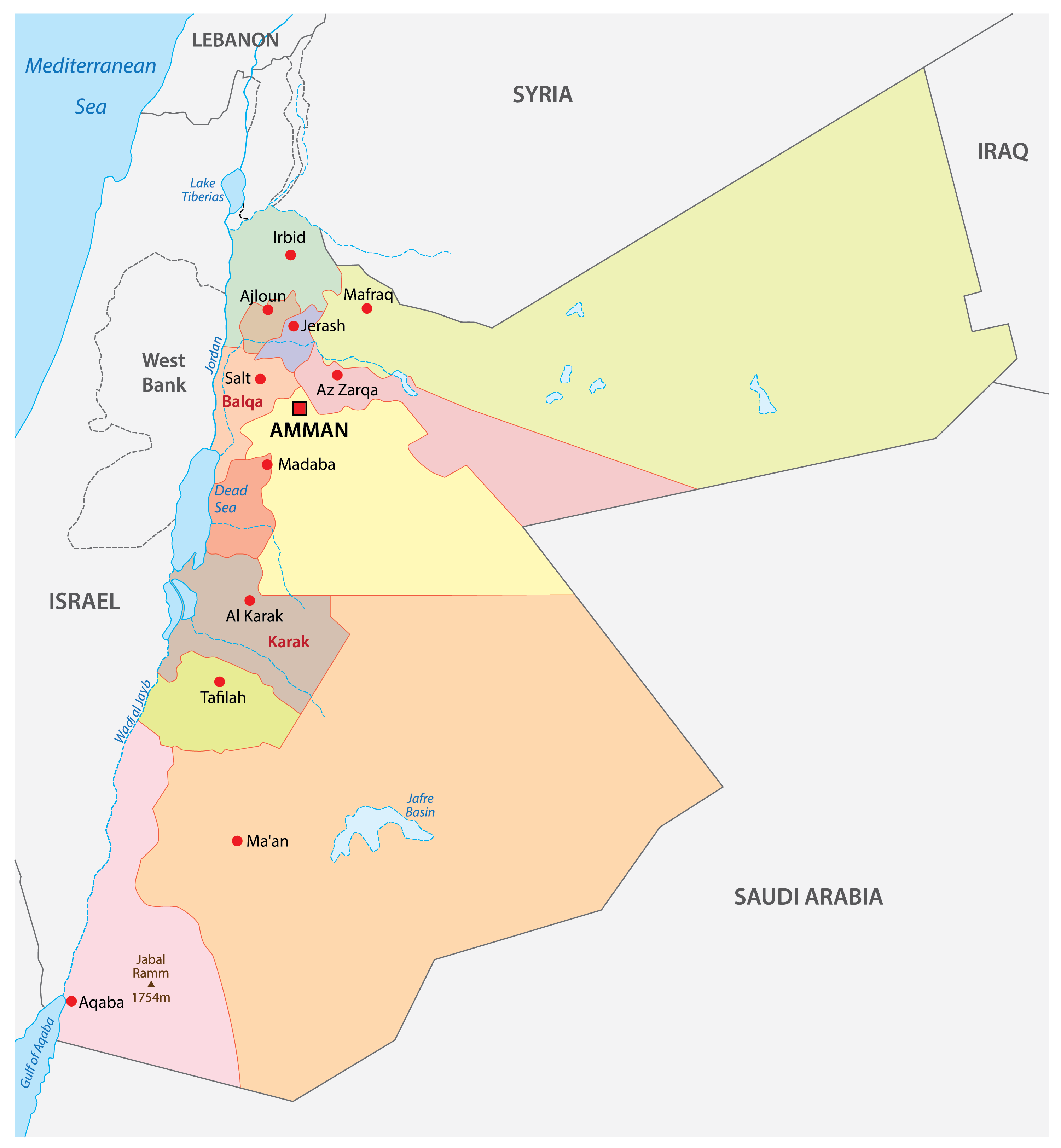 what is the area of jordan