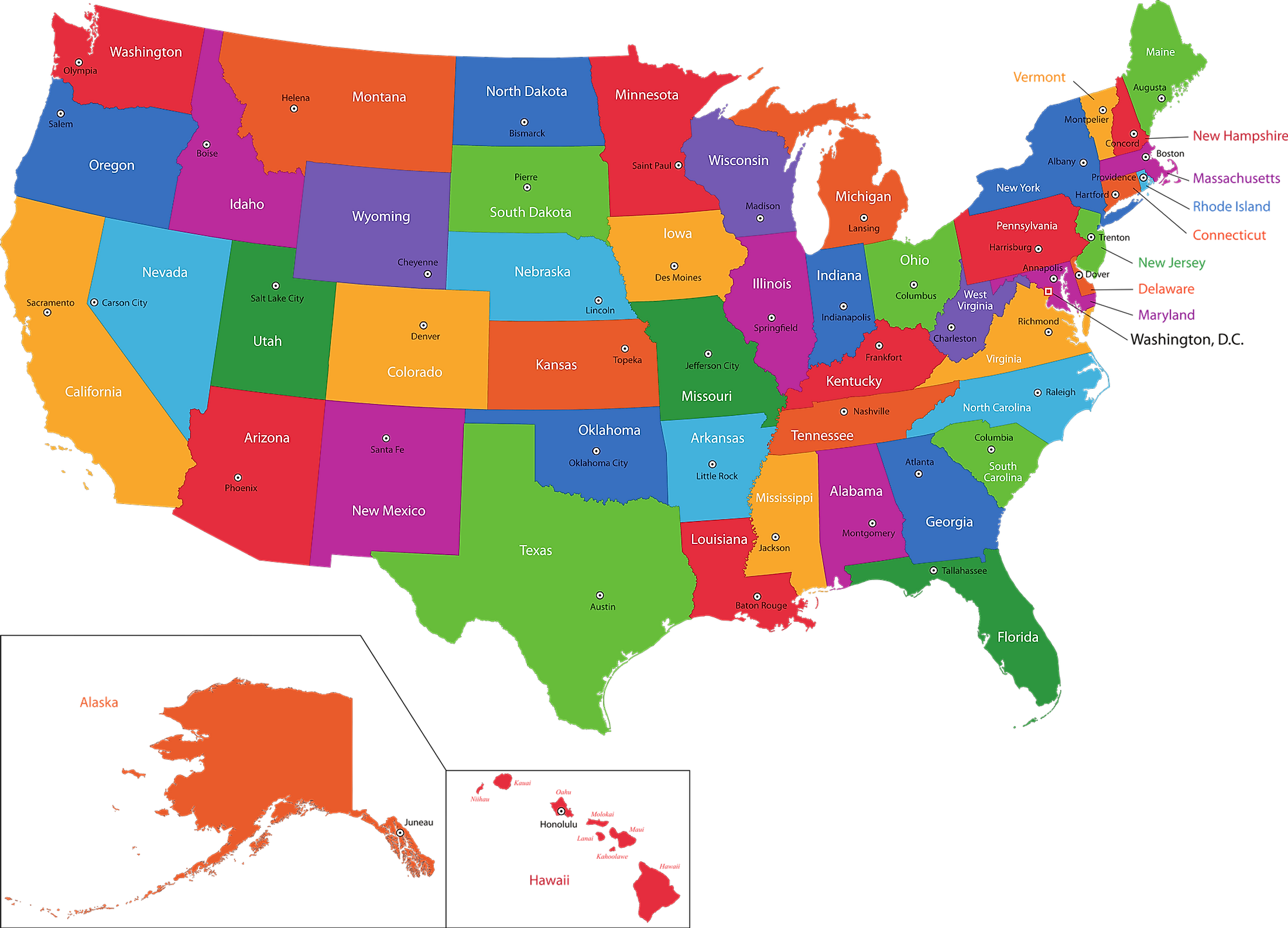 USA Map With States And Capital Cities United States Map Posters And 