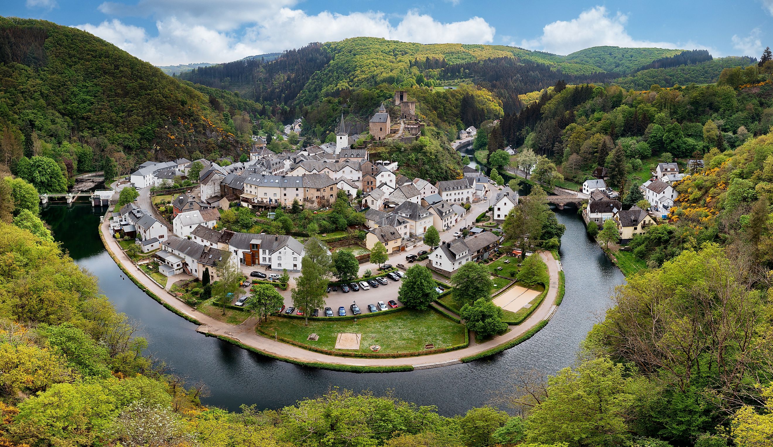 The medieval town of Esch-sur-Sure in Luxembourg. 