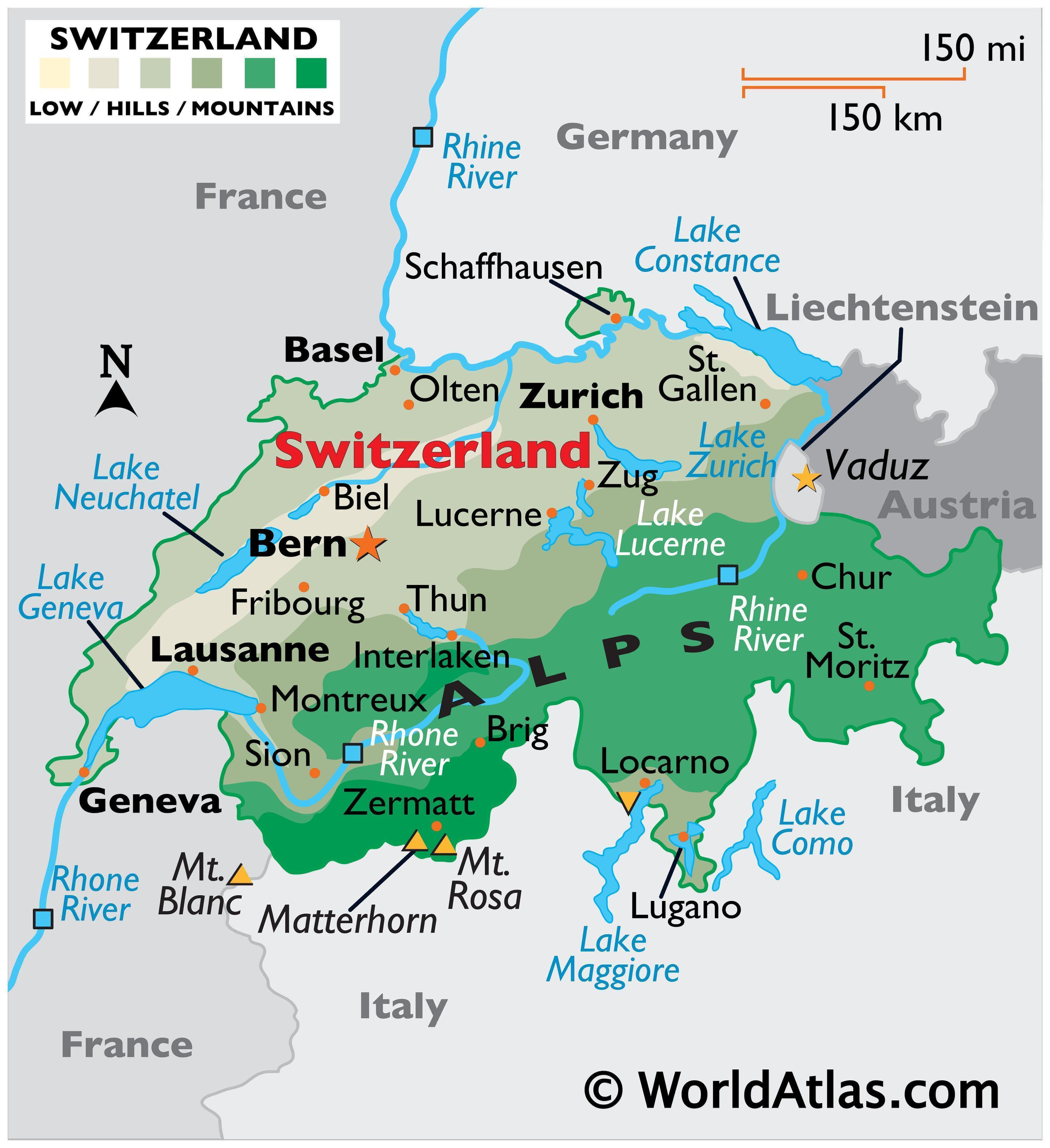 The Swiss Alps mountain regions and kantons explained