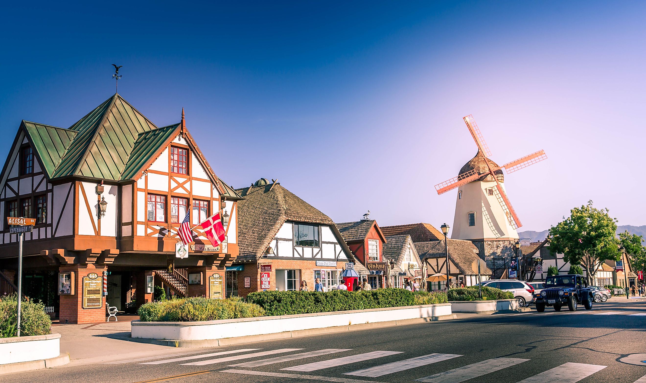 View of Main Street in Solvang, California. Editorial credit: Valeriya Zankovych / Shutterstock.com