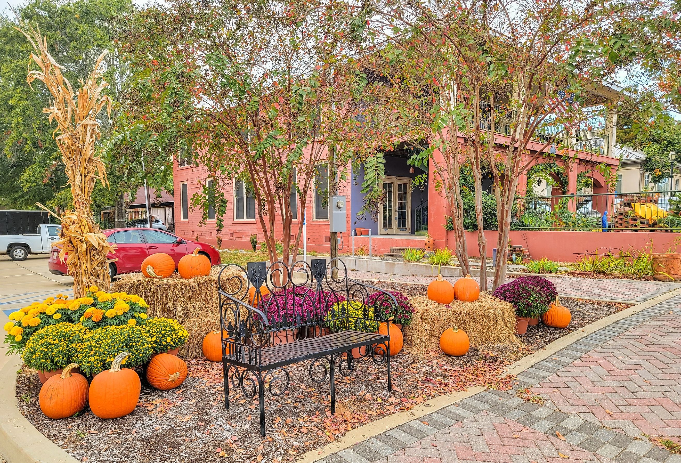 Historic downtown Natchitoches, Louisiana, decorated for fall. Image credit VioletSkyAdventures via Shutterstock