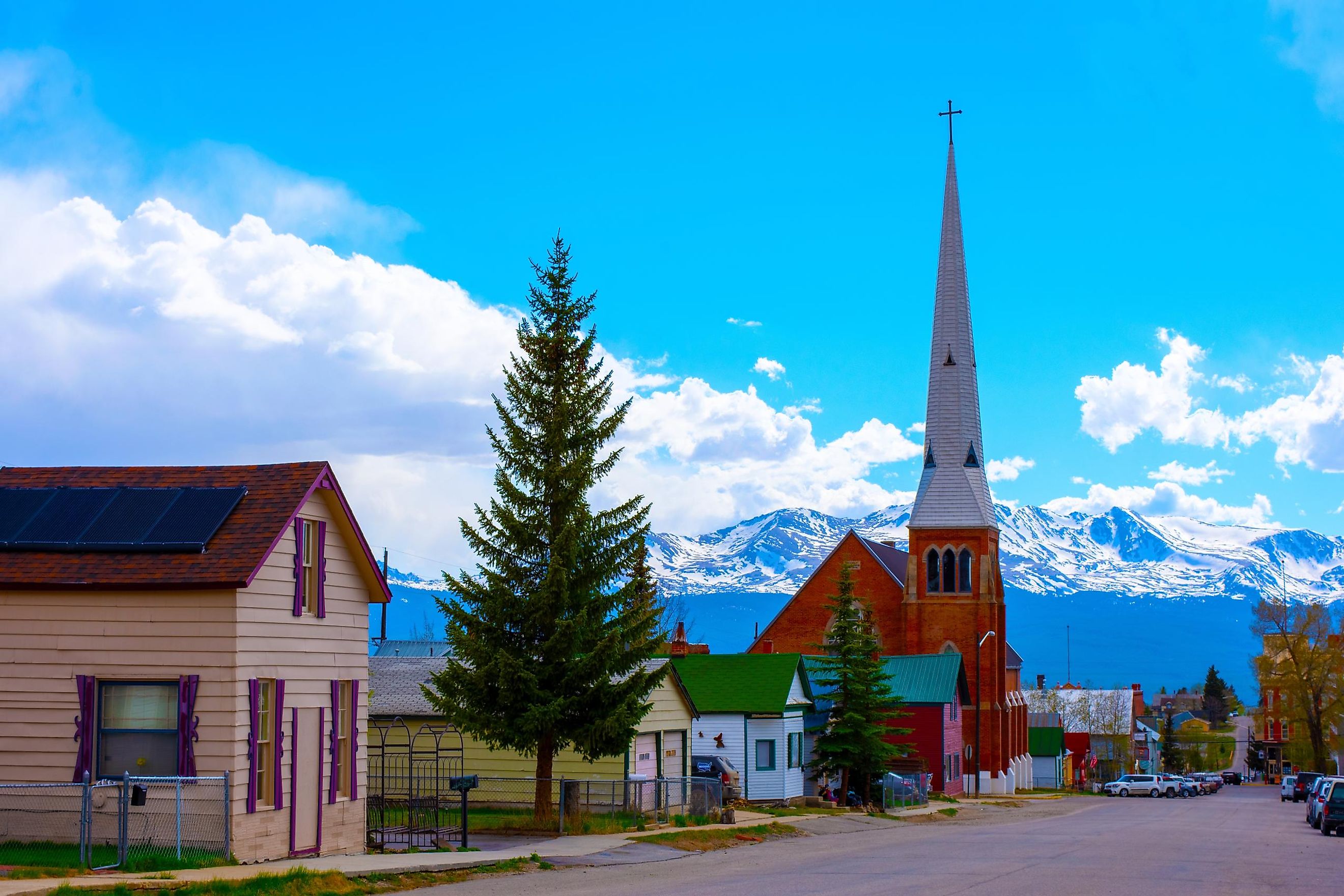 A beautiful cityscape over Leadville, Colorado.