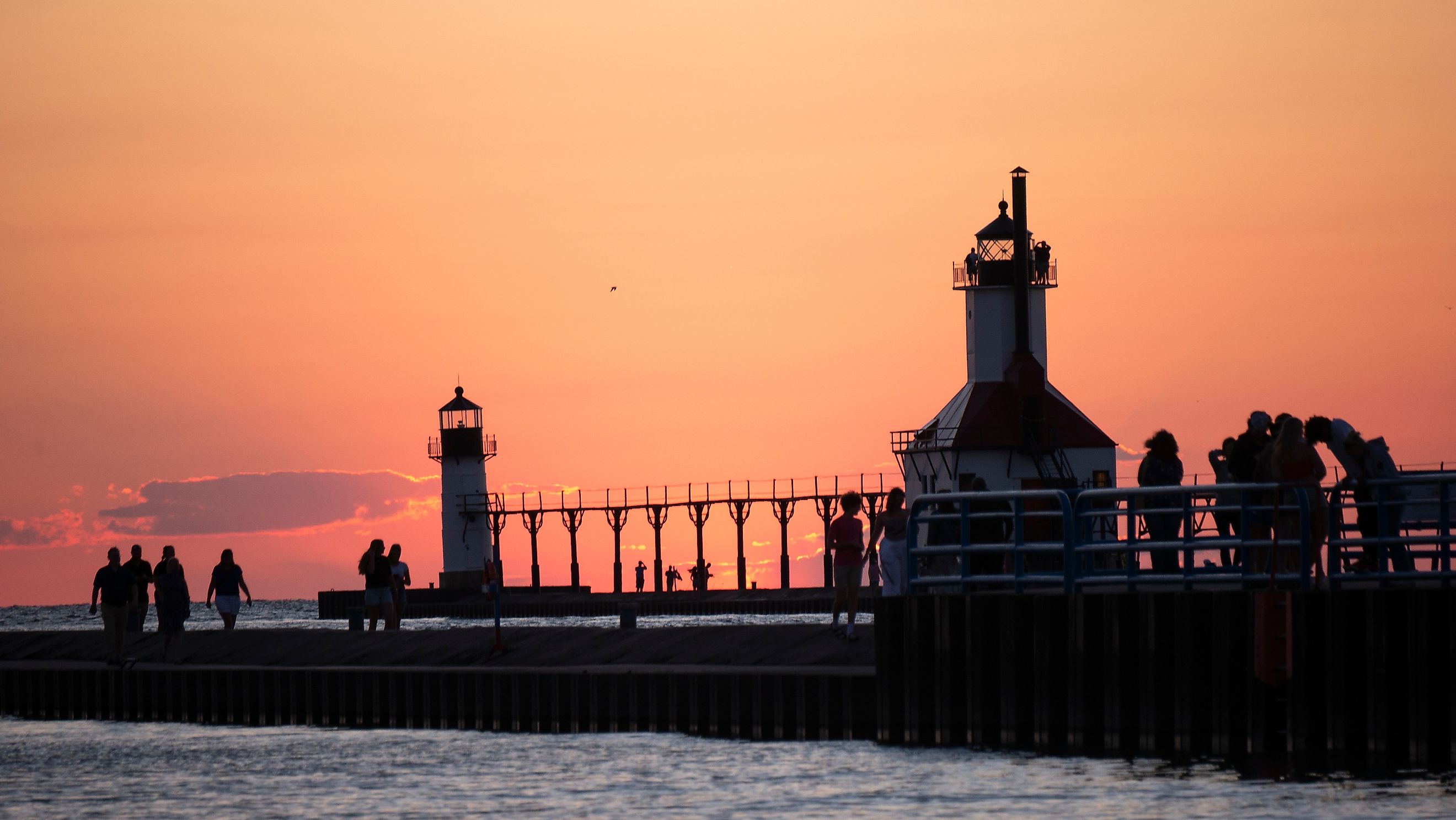 A sunset view of Lake Michigan. Photography by Braydon Carter via Shutterstcok