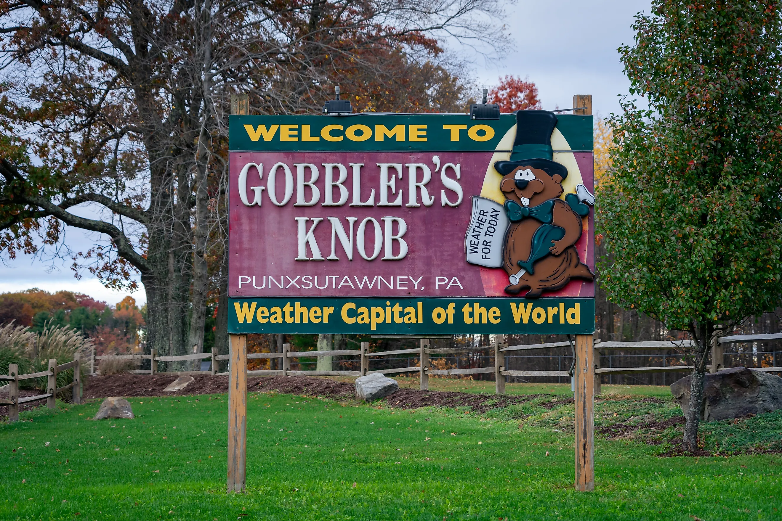 Gobbler's Knob in Punxsutawney, Pennsylvania. Editorial credit: KLiK Photography / Shutterstock.com.