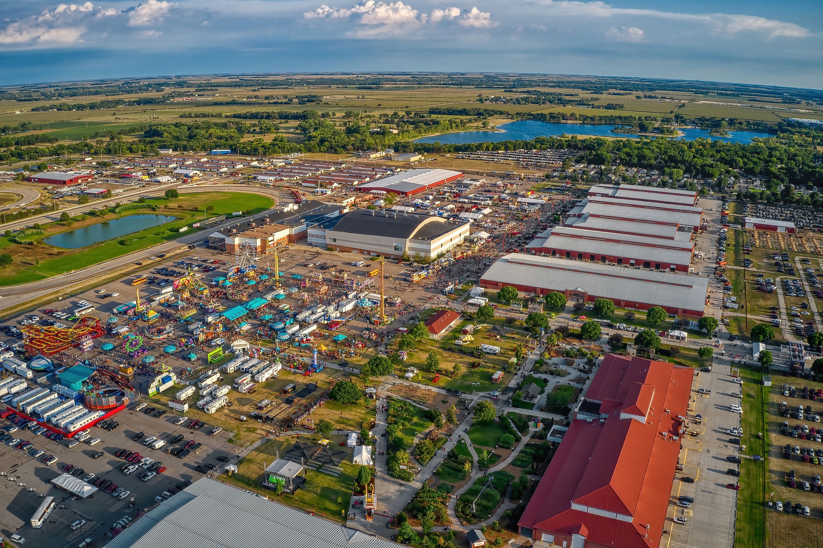 Aerial view of Grand Island, Nebraska.