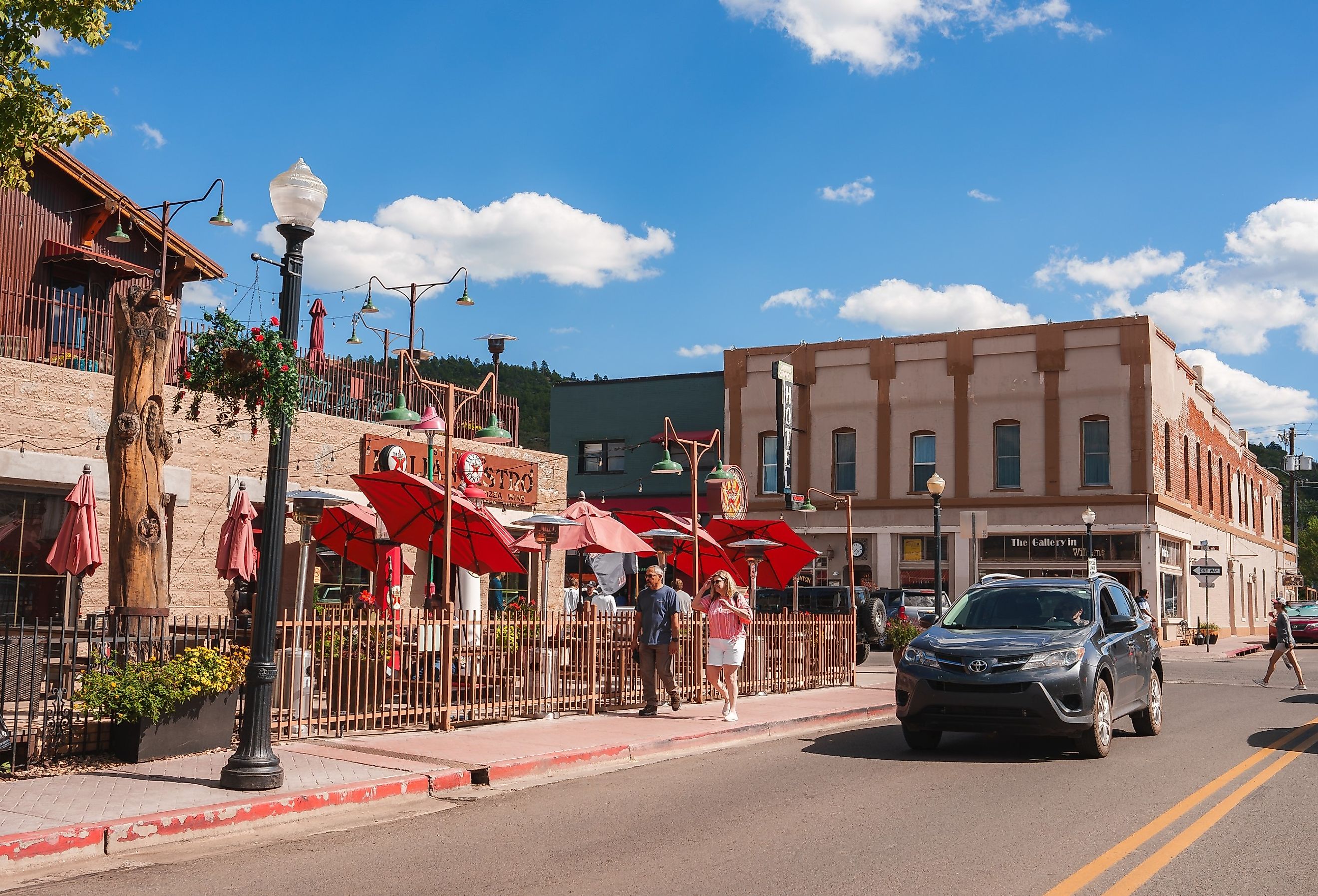 Historic Route 66 in Williams, Arizona. Image credit Aerial Film Studio via Shutterstock