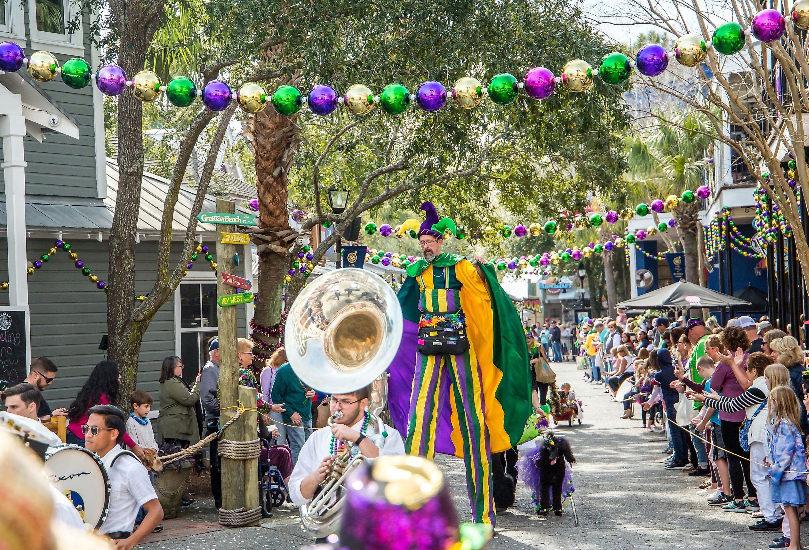 Mardi Gras parade in February, Destin, Florida. Image credit Ursula Page via Shutterstock