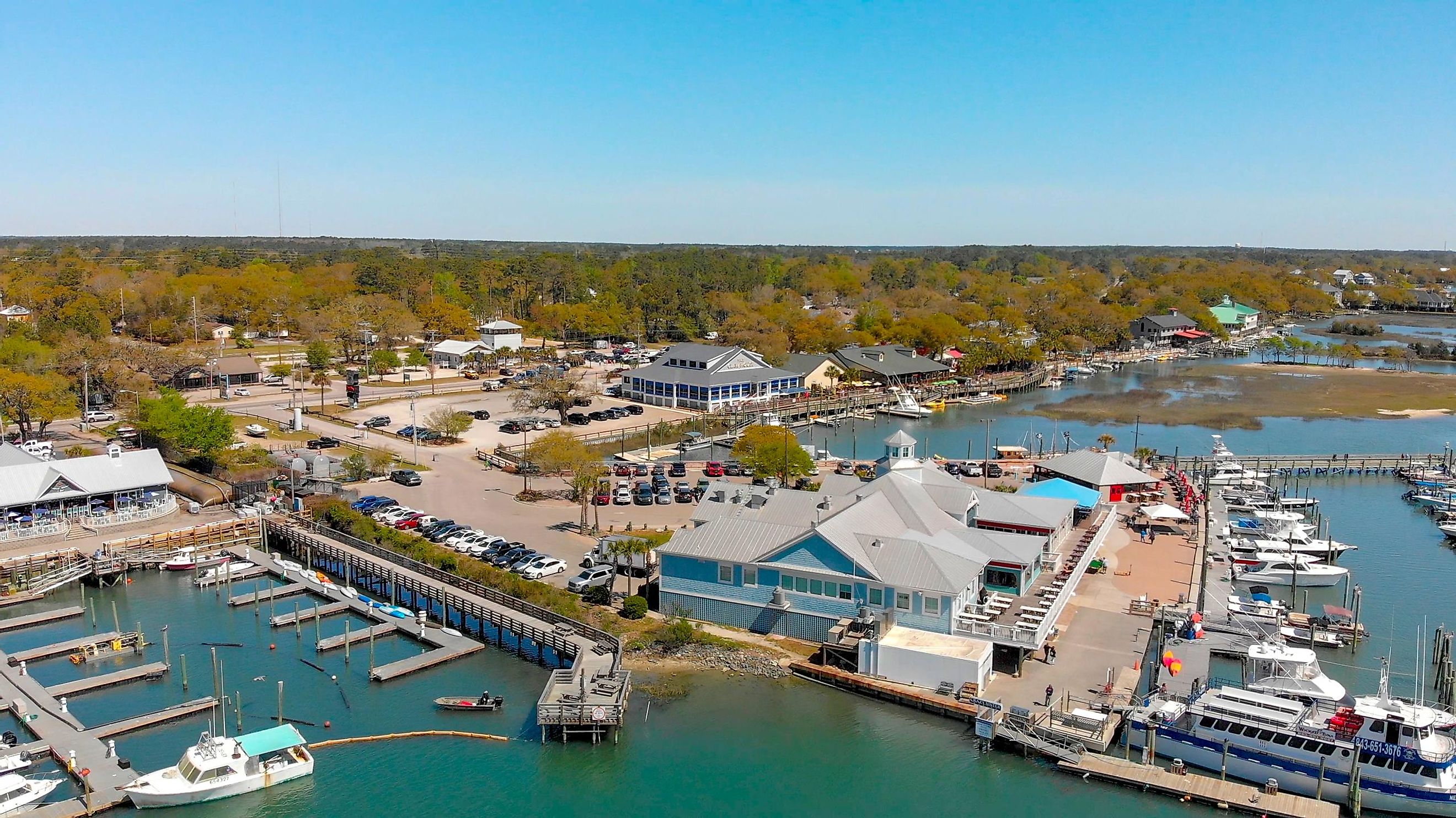 Aerial view of Georgetown, South Carolina.