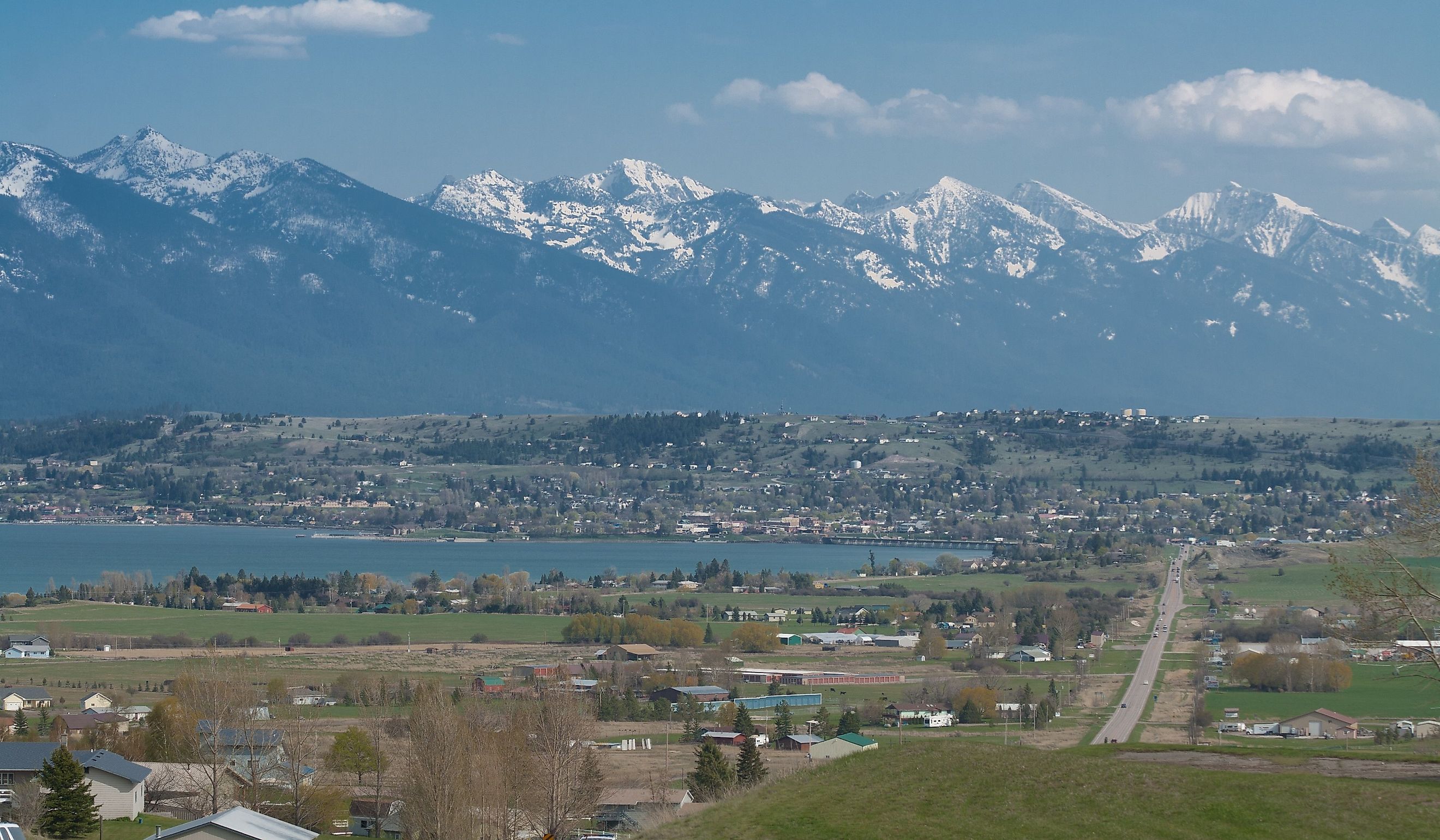 Polson, Montana, on a sunny day. 