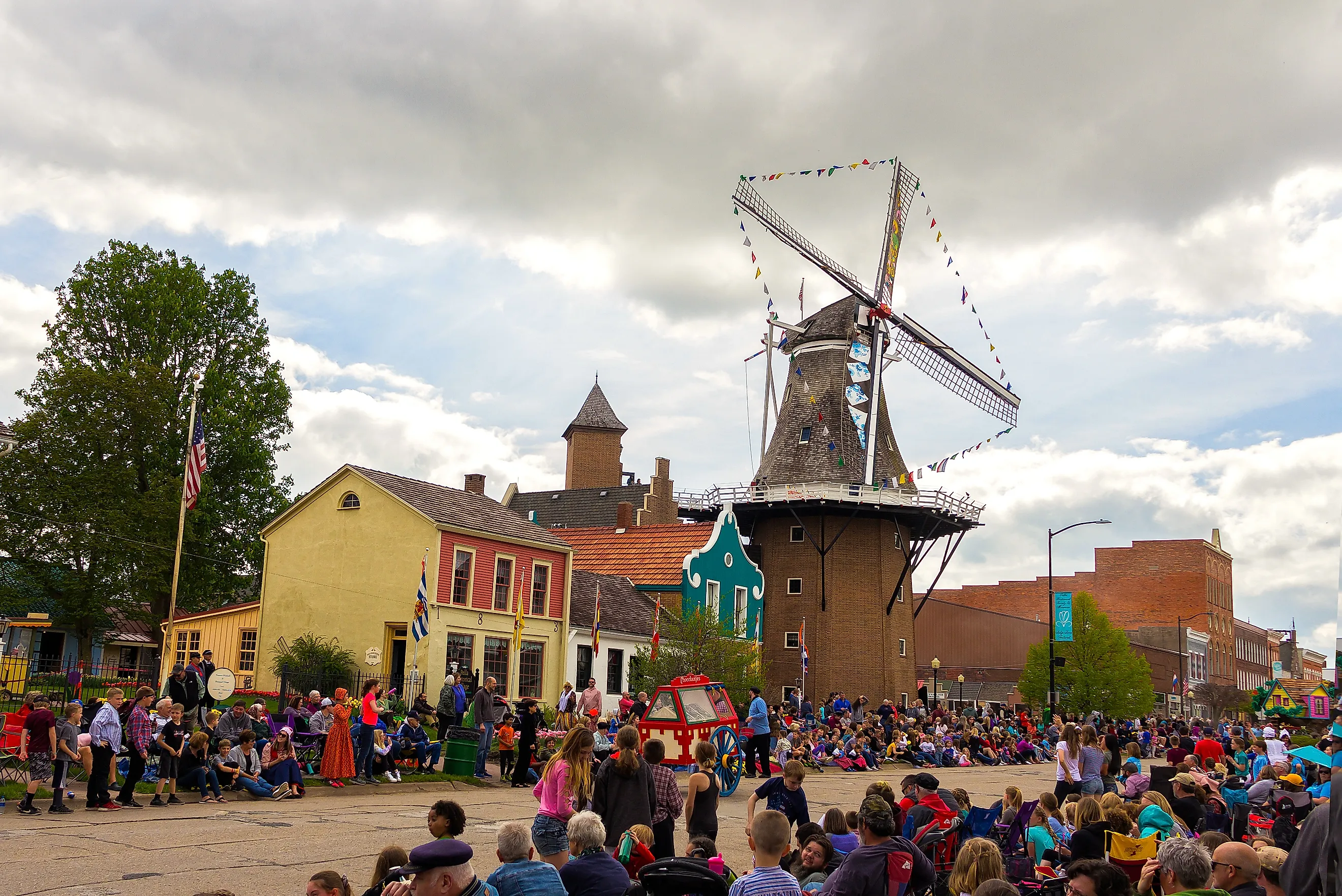 Tulip Time Festival Parade in Pella, Iowa. Image credit: yosmoes815 / Shutterstock.com.