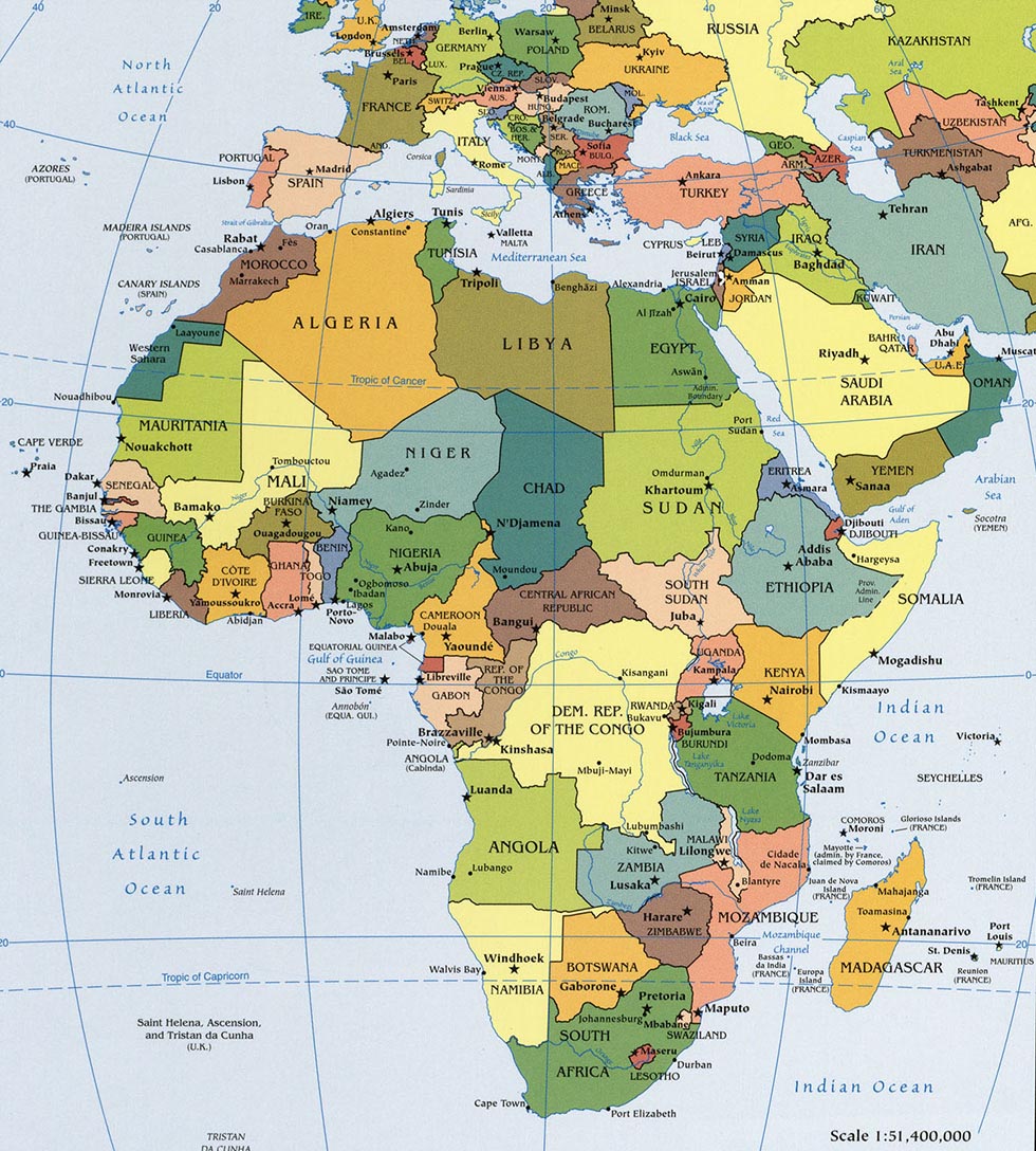 show me a map of africa Political Map Of Africa Worldatlas Com