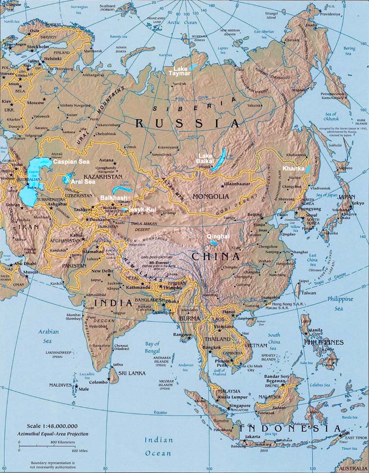 Lakes of Asia, Landforms of Asia - Worldatlas.com