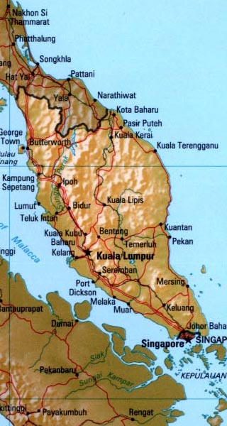 Malaysia Maps Including Outline and Topographical Maps - Worldatlas.com