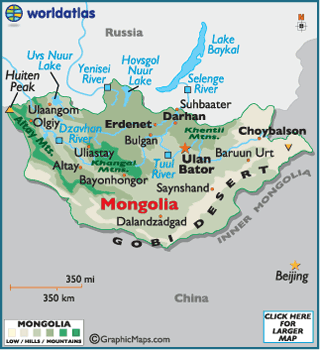 Geography of Mongolia, Landforms - World Atlas