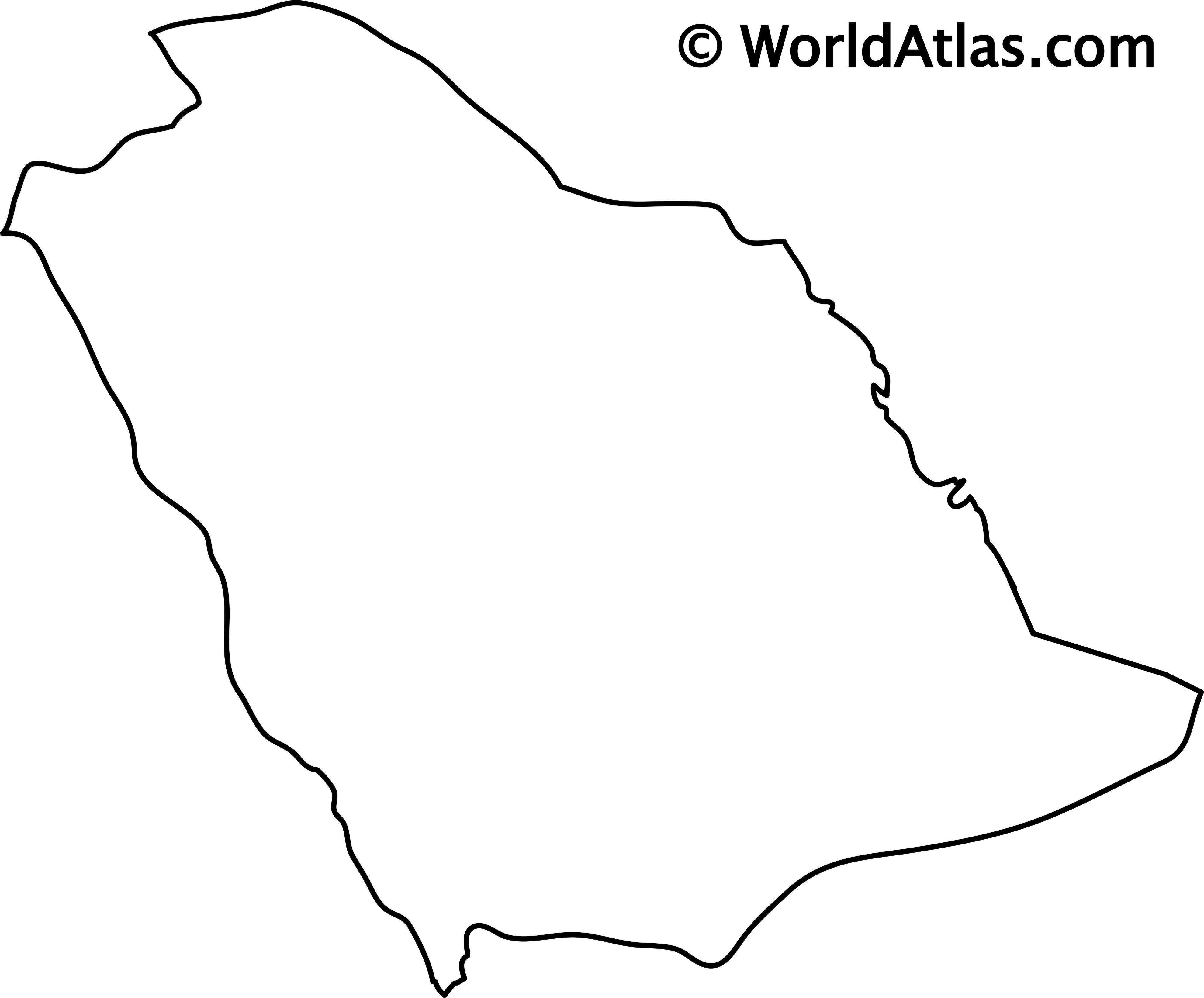 Vector Map Of Saudi Arabia Outline Free Vector Maps My Xxx Hot Girl