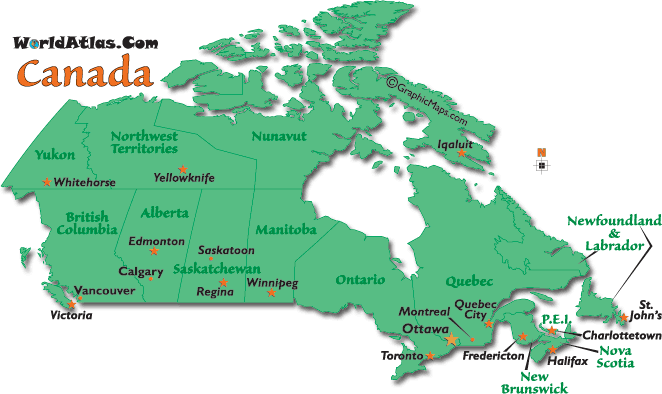 Canada Usa Map With Cities - United States Map