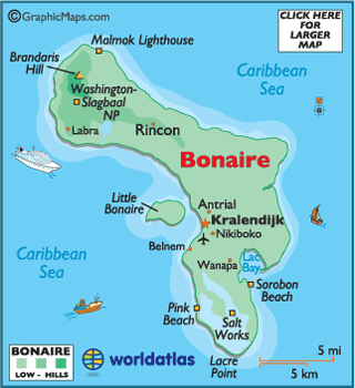 bonaire latitude longitude absolute and relative locations world atlas