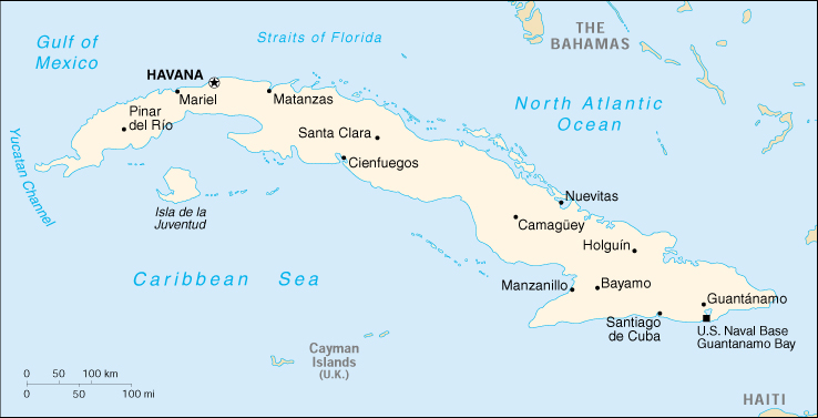 Cuba CIA Map