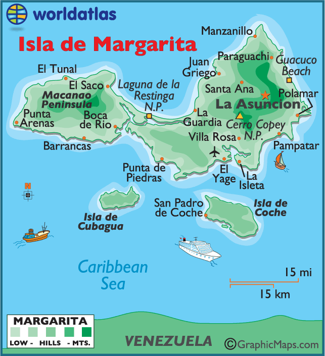 Large Map of Isla De Margarita