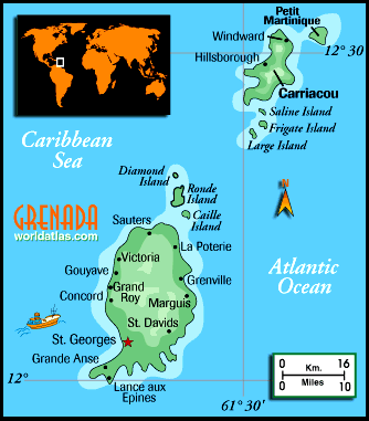 Grenada Map / Geography of Grenada / Map of Grenada - Worldatlas.com