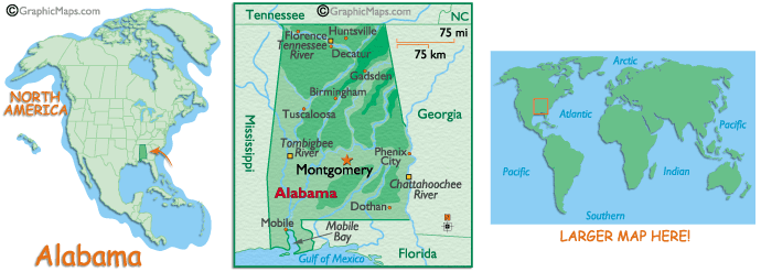 Map of Alabama