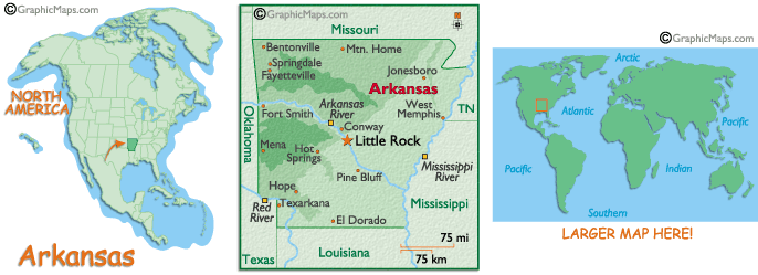 Map of Arkansas