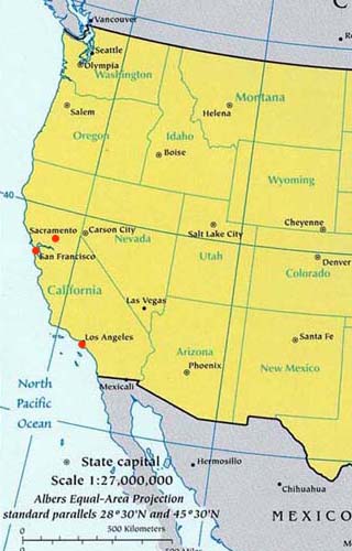 California Latitude Longitude Absolute And Relative Locations World   Calatlog 