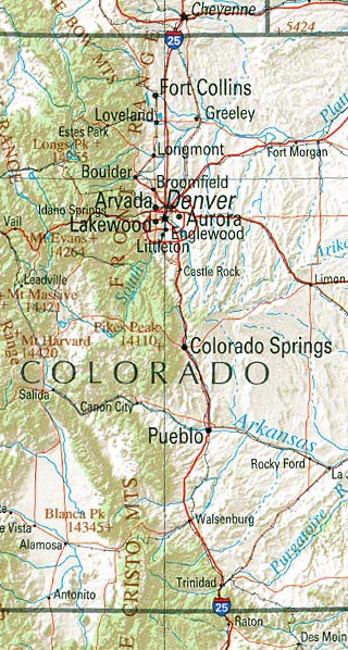 Colorado Maps Including Outline And Topographical Maps - Worldatlas.com