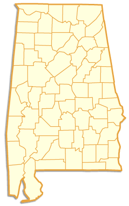 Alabama County Map