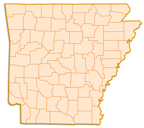 Arkansas County Map