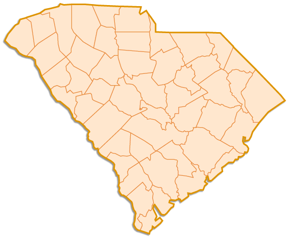 South Carolina Counties Map