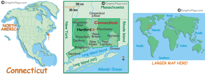 Map of Connecticut