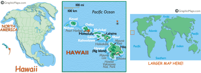 Map of Hawaii