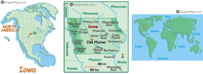 Map of Iowa