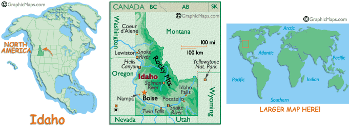 Map of Idaho