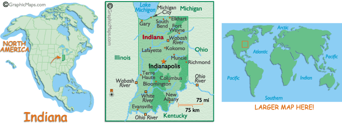 Map of Indiana