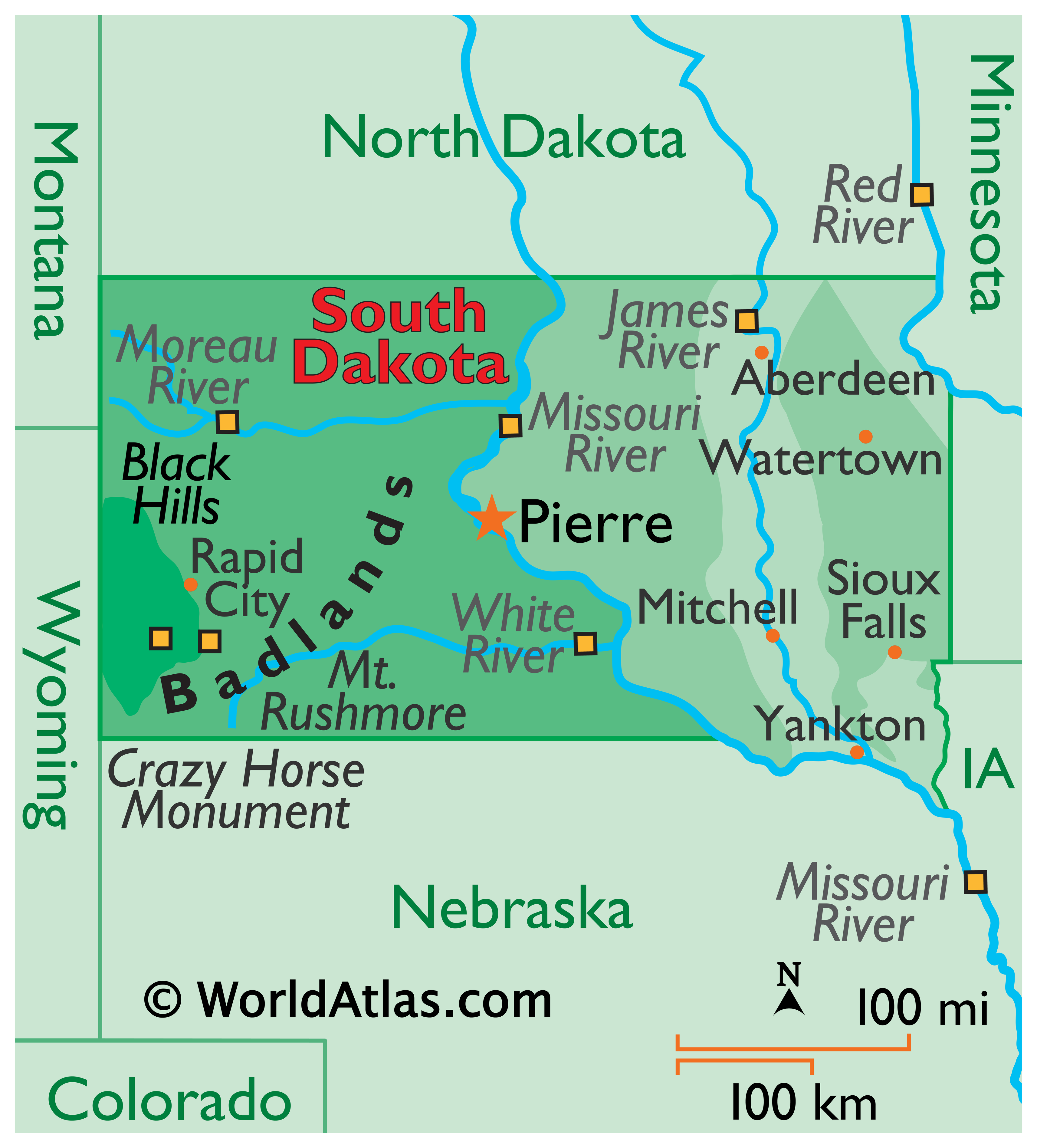 Large Detailed Administrative Map Of South Dakota Sta vrogue.co