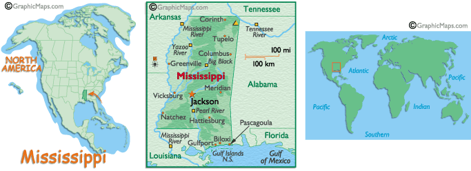 Map of Mississippi