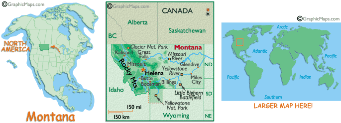 Map of Montana