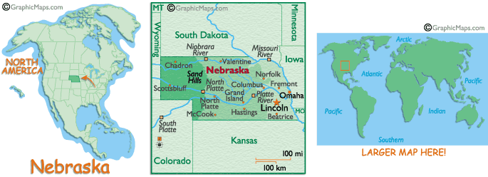 Map of Nebraska