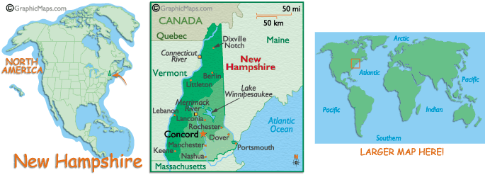 Map of New Hampshire