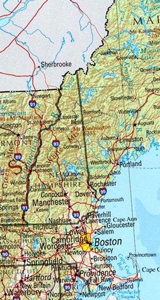 New Hampshire Maps Including Outline and Topographical Maps ...