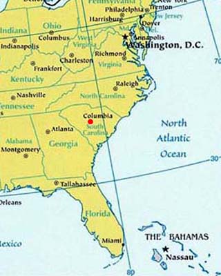 South Carolina Latitude, Longitude, Absolute and Relative Locations ...