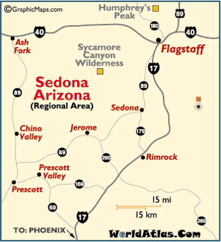 Sedona Arizona Map | Color 2018