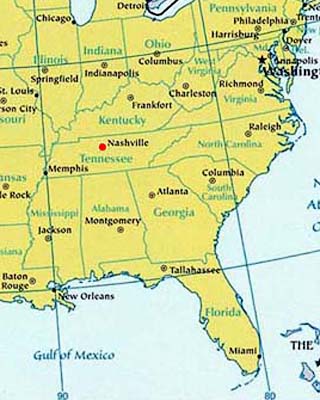 Tennessee Latitude, Longitude, Absolute and Relative Locations - World ...