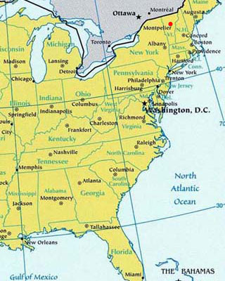 Vermont Latitude, Longitude, Absolute and Relative Locations - World Atlas